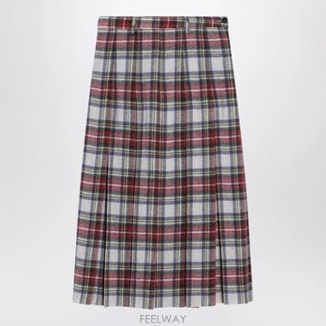 26 F/W MM6 메종 마르지엘라 롱 플리트 울블렌드 스커트 WIT B0052315014