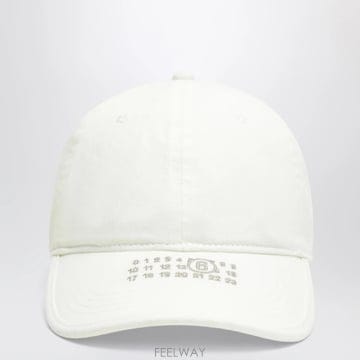 26 F/W MM6 메종 마르지엘라 크림 베이스볼 캡 WITH NUM B0052315151