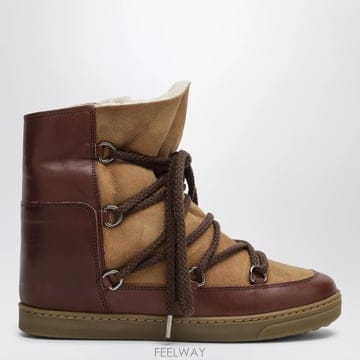 26 F/W 이자벨 마랑 브라운 스웨이드 앵클 부츠 WITH 레더 인 B0052315201