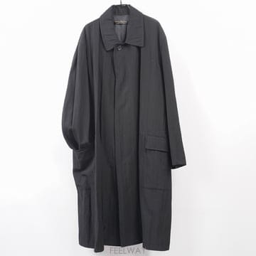 DONNA KARAN 도나카란 뉴욕 썸머울 오버핏 트렌치코트 롱코트 발마칸 C286