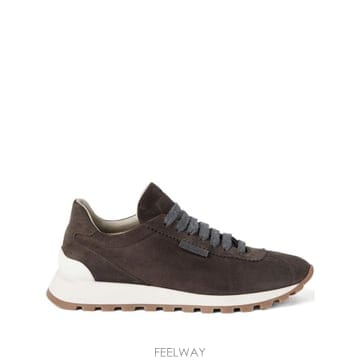 26SS 브루넬로 쿠치넬리 스니커즈 브루넬로 쿠치넬리 in 스웨이드 con monile MZSFG2110C7