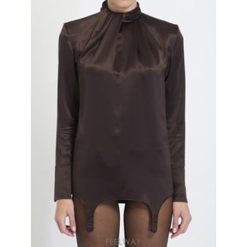 Saint Laurent 24FW ���ζ� ���� satin ����콺 810182Y001W2568 TP58159784024FW ���ζ� ���� satin ����콺 810182Y001W2568 TP58