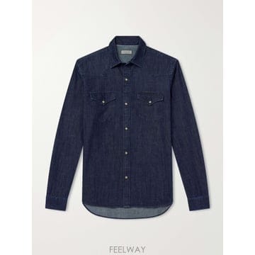 26 FW CANALI 네이비 데님 셔츠 TP581561450