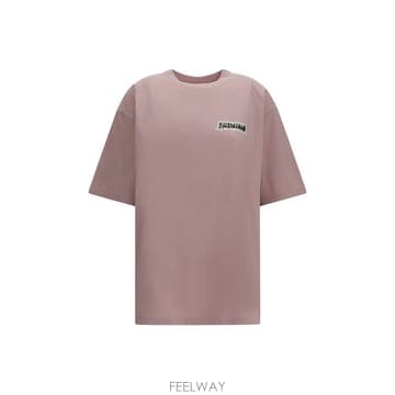 해외 이태리배송 AW26 발렌시아가 여성 로고 프린트 티셔츠 A00497TTVL6_5663