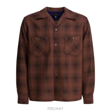 [V90]니들스 RW163B SALMON 남성 셔츠 남방 Checked wool One Up shirt