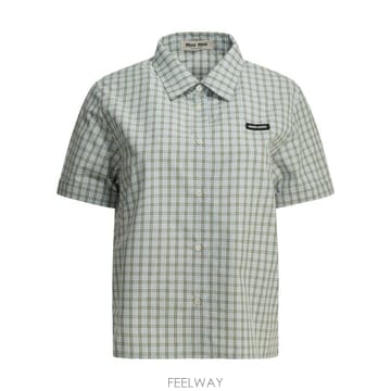 [V90]미우미우 MK1959196LF073K S OOO 여성 셔츠 블라우스 남방 Casual check s
