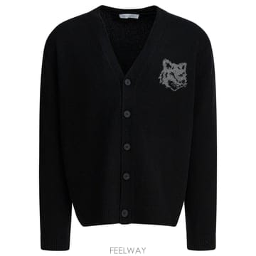 [V90]메종 키츠네 PM00509KM03290391 남성 니트 스웨터 가디건 Fox Head Cardiga