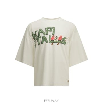 [V90]KAPITAL K2605SC186WHITE 남성 티셔츠 상의 반팔티 Katabira Canoe Ka