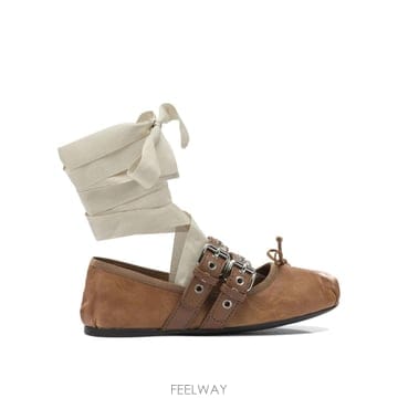 Miu Miu [V90]�̿�̿� 5F466A3ZLVF098L F G005 ���� �߷����� �÷� �޸����� Nappa leath[V90]�̿�̿� 5F466A3ZLVF098L F G005 ���� �߷����� ��