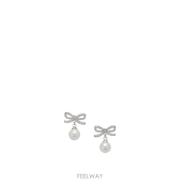 Self Portrait [V90]������Ʈ����Ʈ RS26 611E PSILVER ���� �Ͱ��� �̾ Earrings with bow[V90]������Ʈ����Ʈ RS26 611E PSILVER ���� �Ͱ��� �̾�