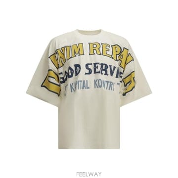 [V90]KAPITAL EK 1602SCAWHITE 남성 티셔츠 상의 반팔티 Jersey Huge Crew 