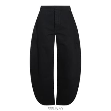 [B47]알라이아 AA9P0253D003C995 여성 팬츠 트라우져 바지 NOIR COTTON BALLOON