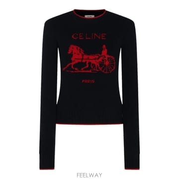 [B47]셀린느 RY136559307RD 여성 니트 스웨터 가디건 CELINE