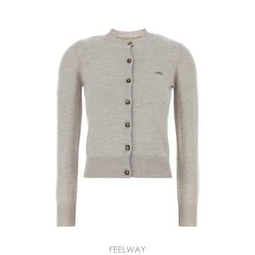 [X45]아페쎄 WVBEPF22346 PLB 여성 스웨터 니트 가디건 Melange grey wool ble