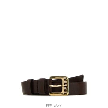 Miu Miu [X45]�̿�̿� 5CC545EFX F0NBL ���� ��Ʈ �㸮�� Brown leather belt[X45]�̿�̿� 5CC545EFX F0NBL ���� ��Ʈ �㸮�� Brown l