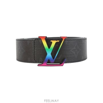 루이비통 MP130 레인보우 LV 이니셜 타이가 이클립스 리버서블 벨트 100 	B7314