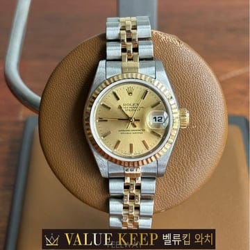 롤렉스 69173 샴펜 바인덱스 여성용 데이트저스트 18k콤비 (96년 해외풀)