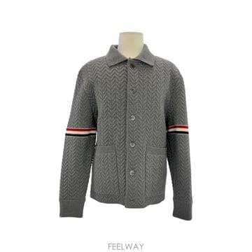 톰브라운 메리노 울 퀼팅 암밴드 워크 자켓