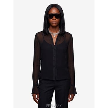 26FW 구찌 실크 georgette 셔츠 [M] 871996 ZHS04 1000
