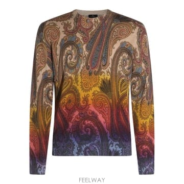 [B3] 에트로 MRKF0096AK17LS9820 라운드넥 니트 스웨터 남성