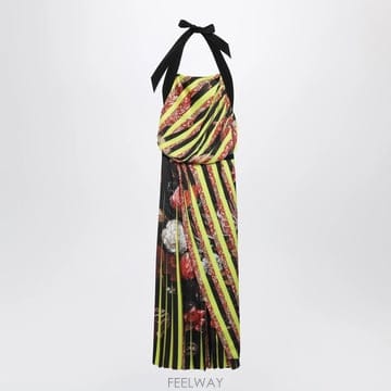 26 F/W 드리스 반 노튼 롱 스트라이프 드레스 WITH 플로랄 패 B0052315938