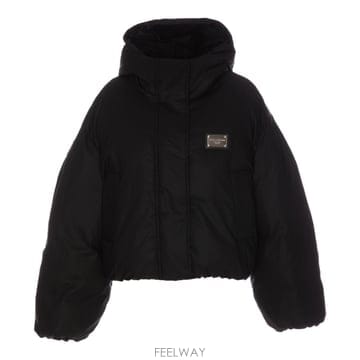 돌체앤가바나 로고 장식 패딩 재킷