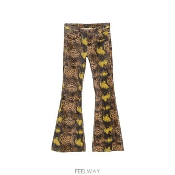 R13 Overflow Boy snake print flared trousers 12236715786504 