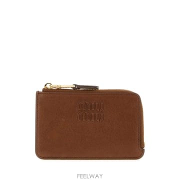 [X45]미우미우 5MB066AEFX F0316 여성 지갑 반지갑 장지갑 카드지갑 Brown leather