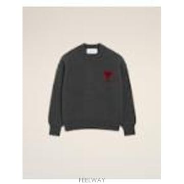 Ami [G95]�ƹ� UKS838018084 ���� ��Ʈ ����� ������ CREWNECK SWEATER WITH CON[G95]�ƹ� UKS838018084 ���� ��Ʈ ����� ������ CREWNEC