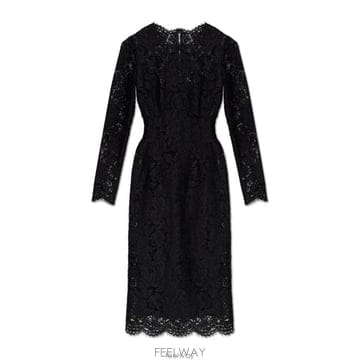 26 FW 돌체앤가바나 플로럴 코르도네토 레이스 시스 드레스 N0000 F6M0DTFLRE1