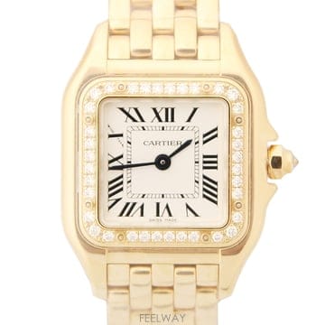 [폴스두잉] Cartier 까르띠에 팬더 다이아세팅 옐로골드18K 스몰 시계 미사용품 풀셋