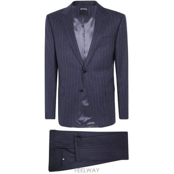 Zegna 26FW �����޳��������� ��Ʈ ��Ʈ 422048A4 281CGN 414 STRIPED NAVY BLUE26FW �����޳��������� ��Ʈ ��Ʈ 422048A4 281CGN 414 ST