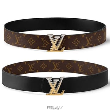 26 FW 루이비통 브라운 LV 디멘션 그래디언트 40mm 리버서블 벨트
