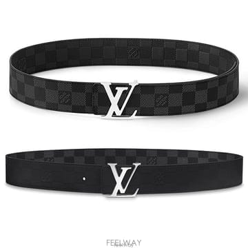 26 FW 루이비통 블랙 LV 이니셜 40mm 리버서블 인피니 베르소 렉토 벨트
