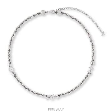 26 FW 루이비통 LV Wire 와이어 에이지드 실버톤 피니시 네크리스