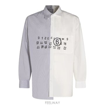 [B3] MM6 메종 마르지엘라 SH0DT0057MTN183961 남방 셔츠 탑 남성
