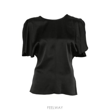 26FW 빅토리아 베컴 긴팔 티셔츠 1426WTP006579A BLACK NERO