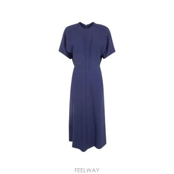 26FW 빅토리아 베컴 미디 원피스 1426WDR007752A INK BLU