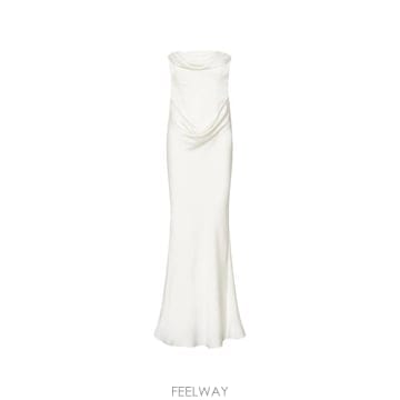 26FW 로테이트 롱 원피스 116336 857 Bianco