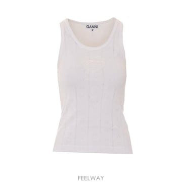26FW 가니 민소매 티셔츠 A1040450 151 BIANCO
