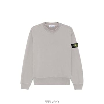 26FW 스톤 아일랜드 브러쉬드 오가닉 코튼 플리스 오버사이즈 핏 크루넥 스웨트셔츠 6100022 S0A20