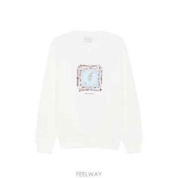 26FW 드롤드무슈 긴팔 티셔츠 SW220CO127 OW BIANCO