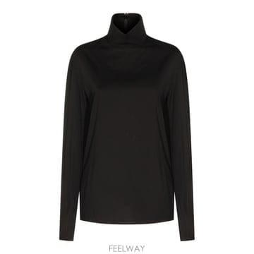 구찌 블랙 코튼 스트레치 탑 Black cotton stretch