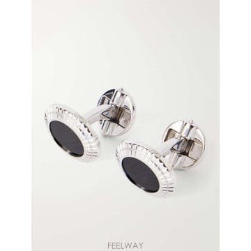 던힐 홉네일 코인 오닉스 & 스털링 실버 커프링크스 DU25FUJ8 B0082317340