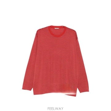 AURALEE 26FW ���� ���� Ƽ���� A26AP01BT REDSTRIPE26FW ���� ���� Ƽ���� A26AP01BT REDSTRIPE