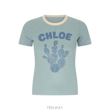 26FW 끌로에 반팔 티셔츠 CH26WJH08787 40J SHADOW BLUE