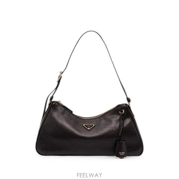 26FW 프라다 삼각로고 레더 숄더백 1BC303 2ZUCF0002 BLACK