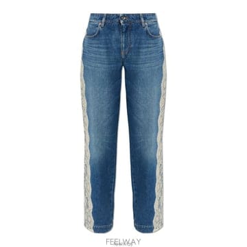 26 FW 돌체앤가바나 레이스 트림 와이드 레그 진 S9001 FTC8CDG8NC7
