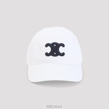 셀린느 트리오페 로고 베이스볼 캡 레드
