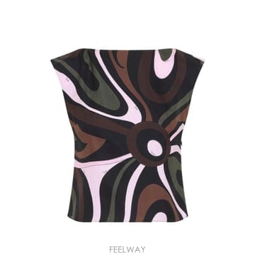 PUCCI abstract print silk top 12236714279176 TP725624741